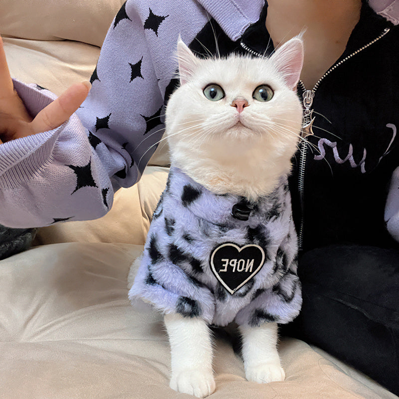 Winter Thick Plush Cat Warm Sweater from PurePaws