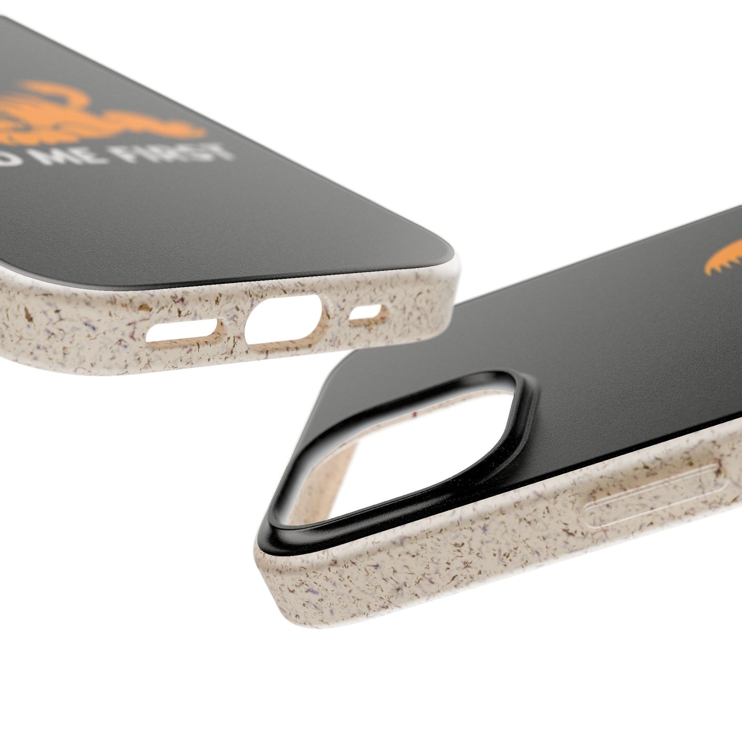Biodegradable Phone Cases with 'Feed Me First' Design, Eco-Friendly Accessories, Cat Lovers Gift, Funny Phone Supply, Sustainable Case