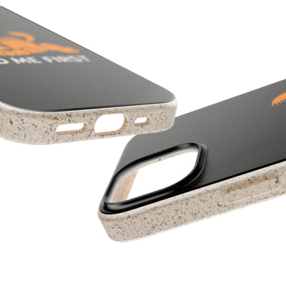 Biodegradable Phone Cases with 'Feed Me First' Design, Eco-Friendly Accessories, Cat Lovers Gift, Funny Phone Supply, Sustainable Case