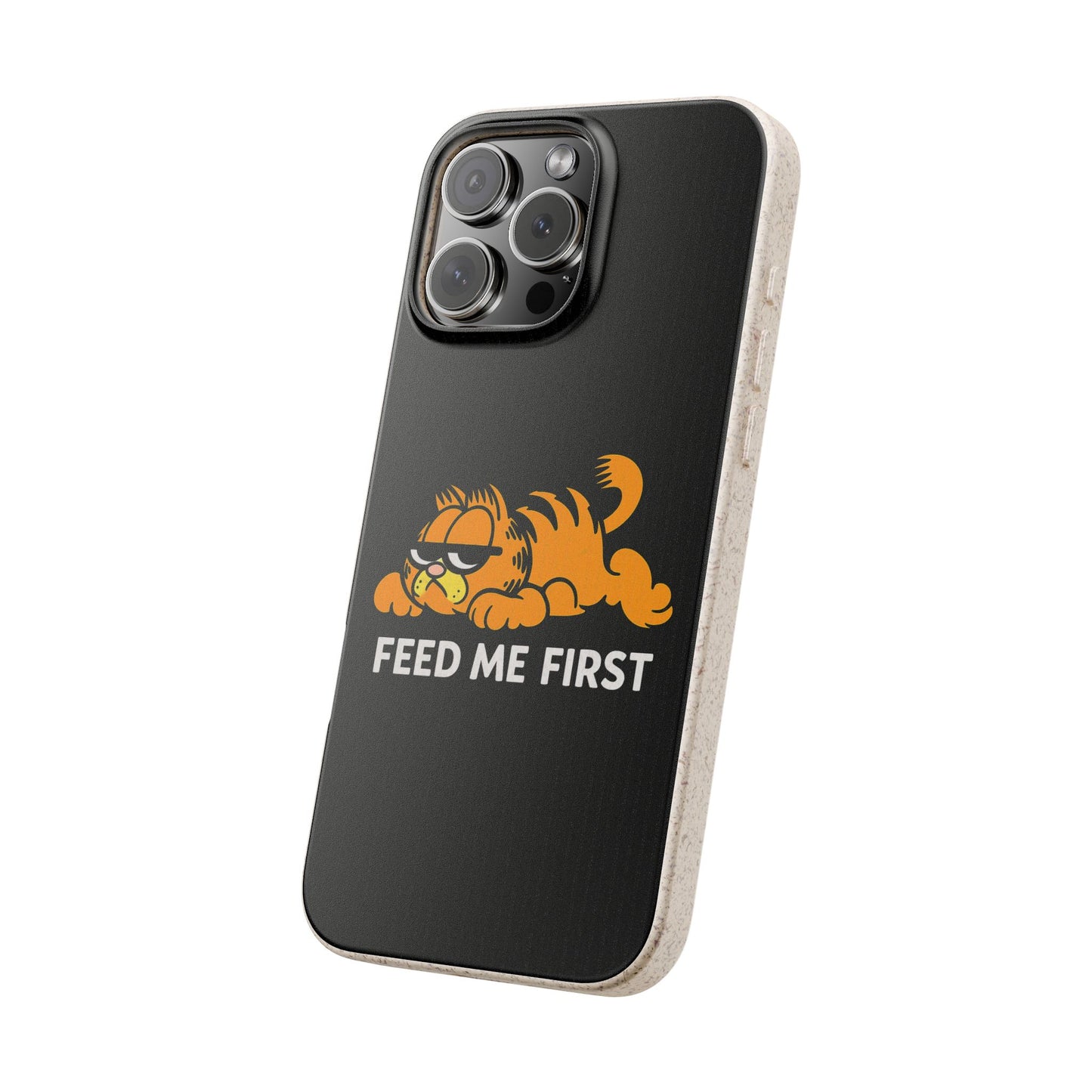 Biodegradable Phone Cases with 'Feed Me First' Design, Eco-Friendly Accessories, Cat Lovers Gift, Funny Phone Supply, Sustainable Case