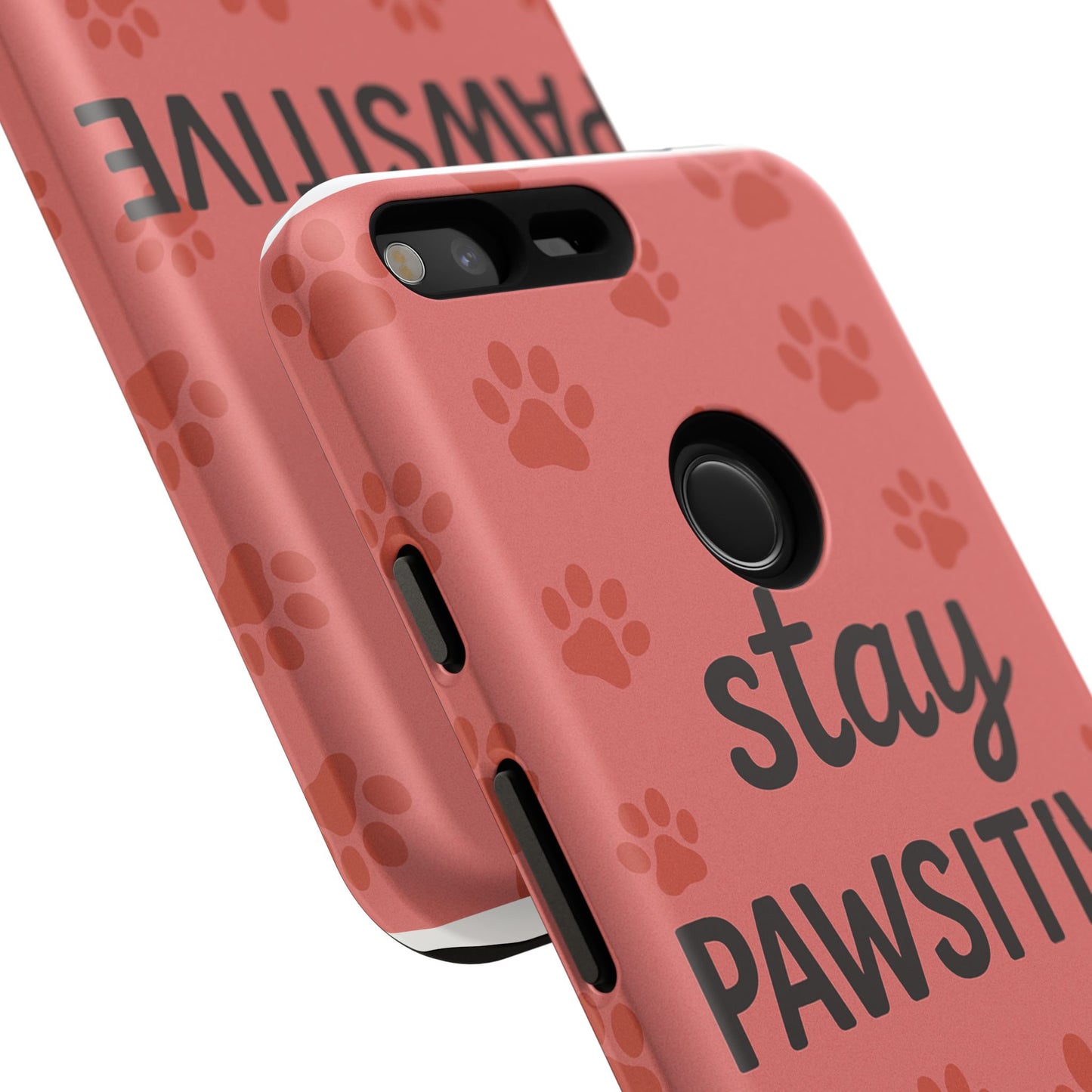 Paw Print Phone Case | Stay Pawsitive | Dog Lover Gift, Pet Owner Accessory, Cute Phone Cover for Dog Moms, Animal Lover Gift