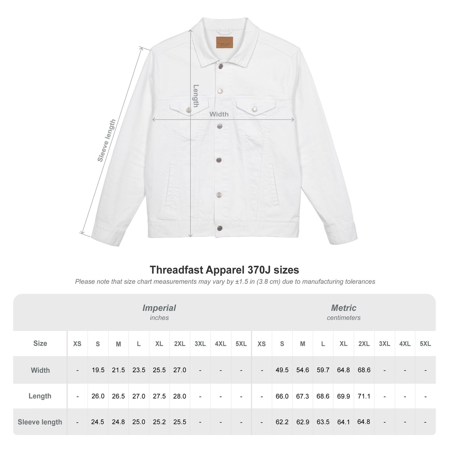 Embroidered Denim Jacket - Neutral Unisex Pawefct Day Design / Jeansjacke
