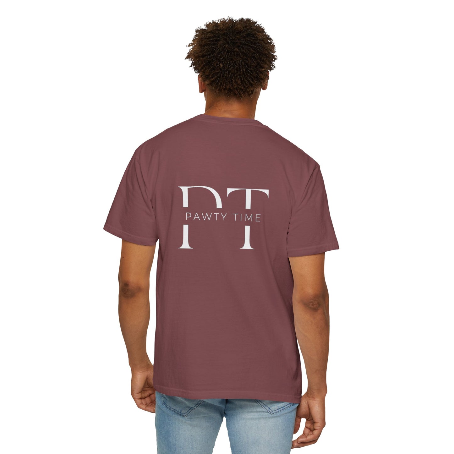 Pawty Time T-shirt for Men - Unisex Garment-Dyed Shirt from PurePaws