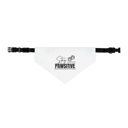 Stay Pawsitive Pet Bandana Collar | Cute Dog Accessory for Happy Pets, Dog Gifts, Pet Fashion, Fun Dogwear