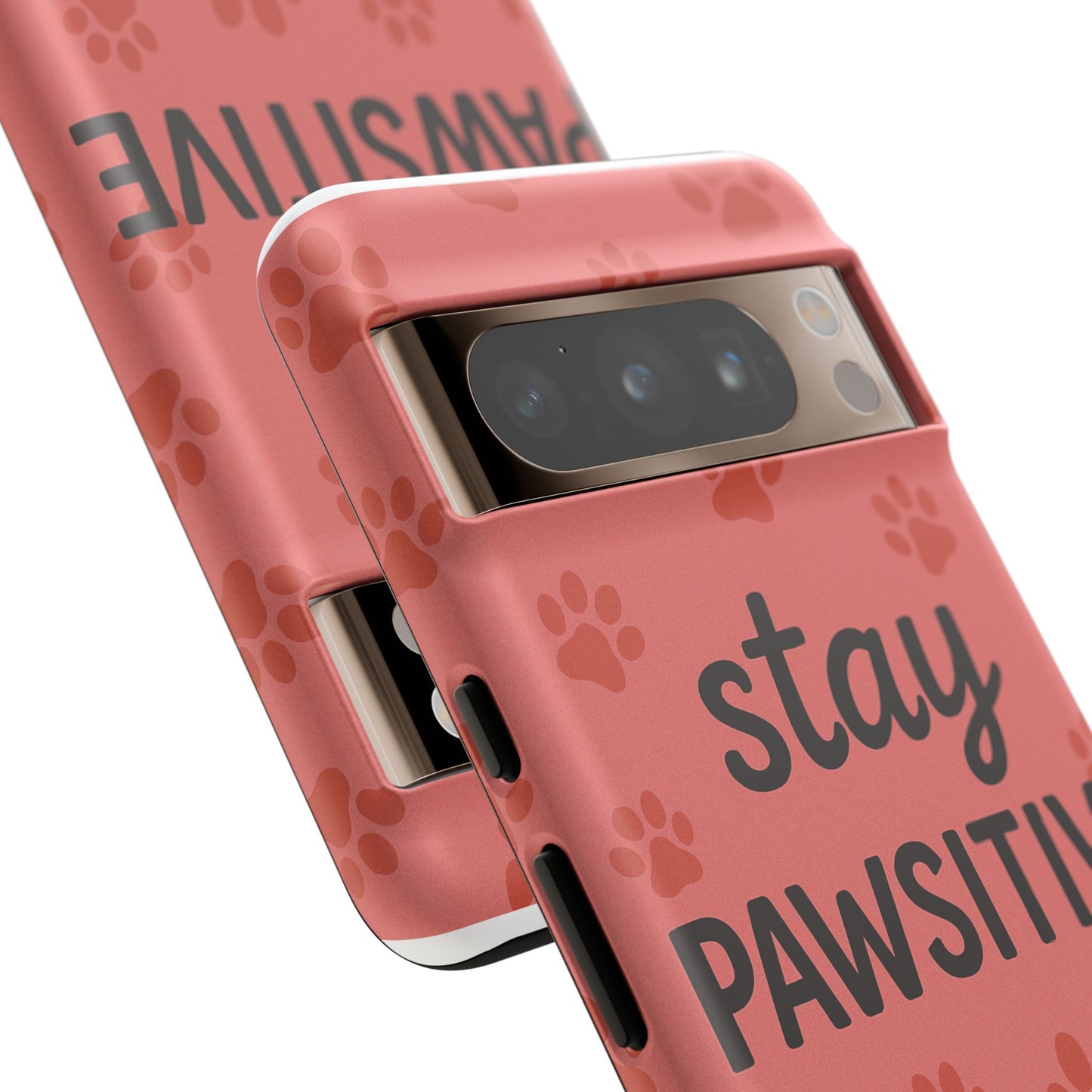 Paw Print Phone Case | Stay Pawsitive | Dog Lover Gift, Pet Owner Accessory, Cute Phone Cover for Dog Moms, Animal Lover Gift