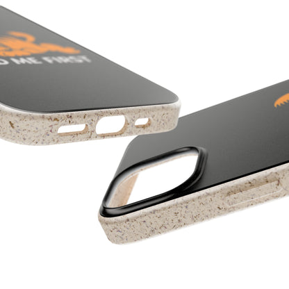 Biodegradable Phone Cases with 'Feed Me First' Design, Eco-Friendly Accessories, Cat Lovers Gift, Funny Phone Supply, Sustainable Case