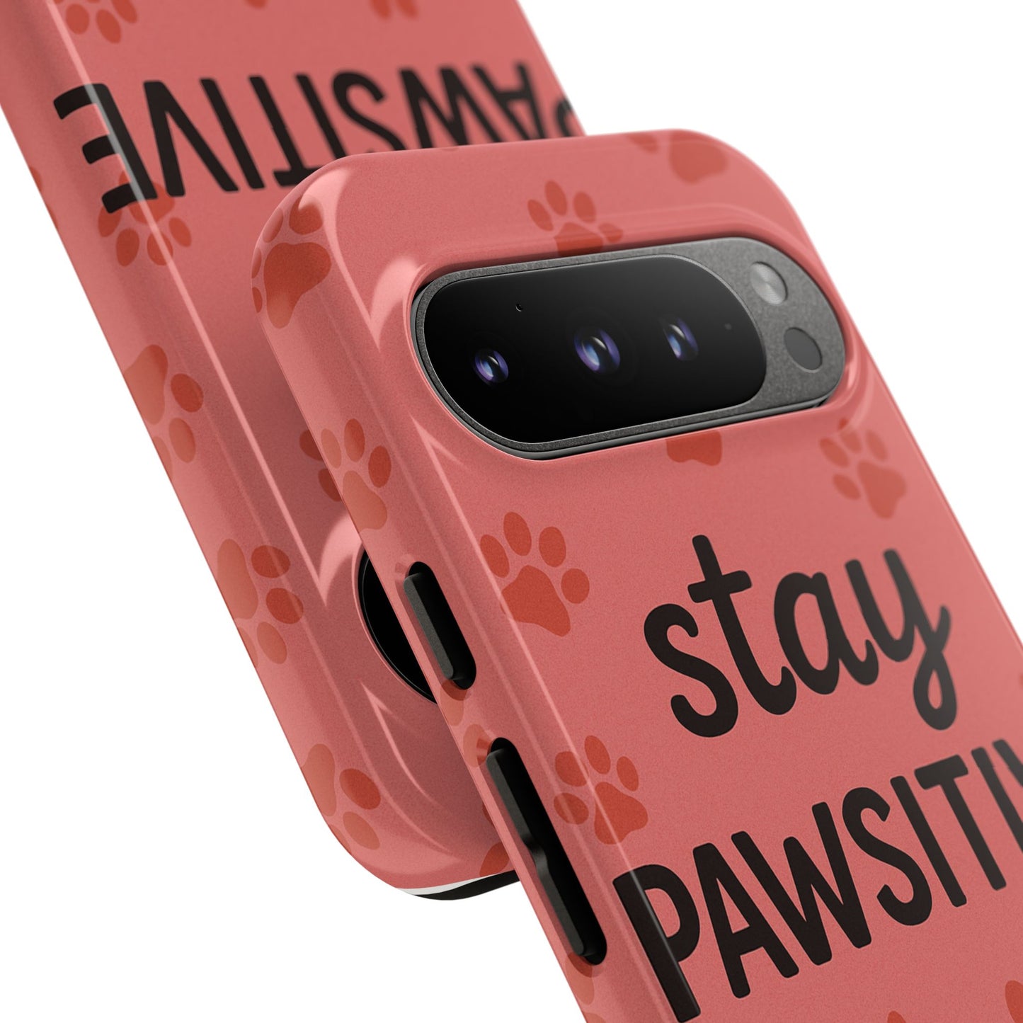 Paw Print Phone Case | Stay Pawsitive | Dog Lover Gift, Pet Owner Accessory, Cute Phone Cover for Dog Moms, Animal Lover Gift