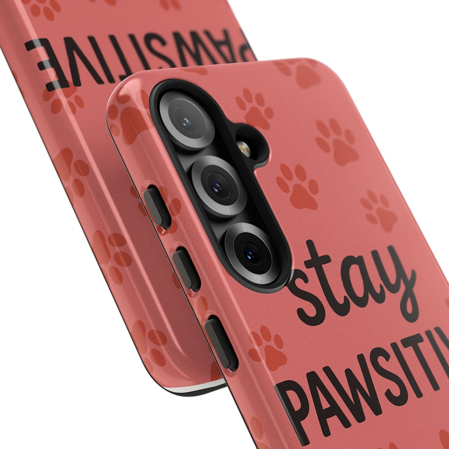 Paw Print Phone Case | Stay Pawsitive | Dog Lover Gift, Pet Owner Accessory, Cute Phone Cover for Dog Moms, Animal Lover Gift