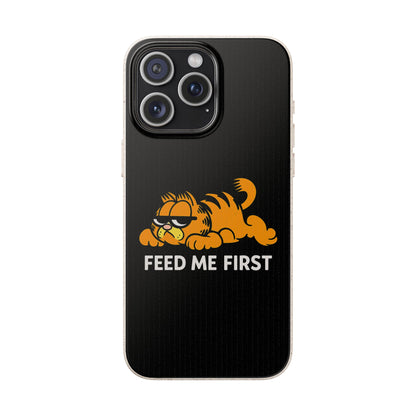 Biodegradable Phone Cases with 'Feed Me First' Design, Eco-Friendly Accessories, Cat Lovers Gift, Funny Phone Supply, Sustainable Case