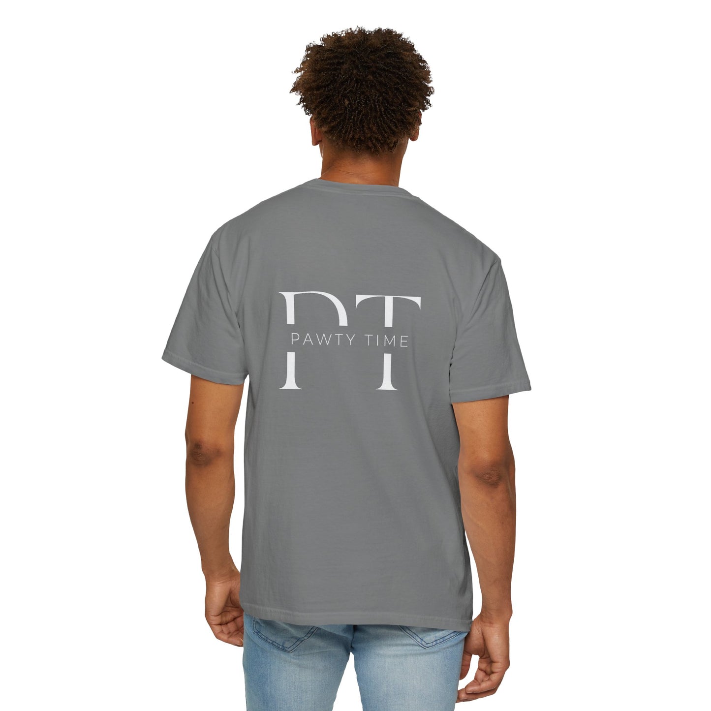 Pawty Time T-shirt for Men - Unisex Garment-Dyed Shirt from PurePaws