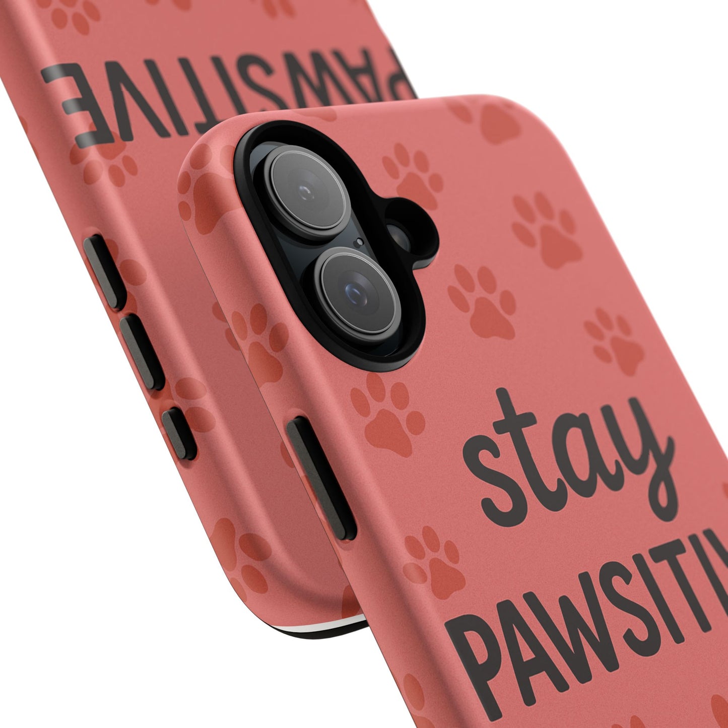 Paw Print Phone Case | Stay Pawsitive | Dog Lover Gift, Pet Owner Accessory, Cute Phone Cover for Dog Moms, Animal Lover Gift