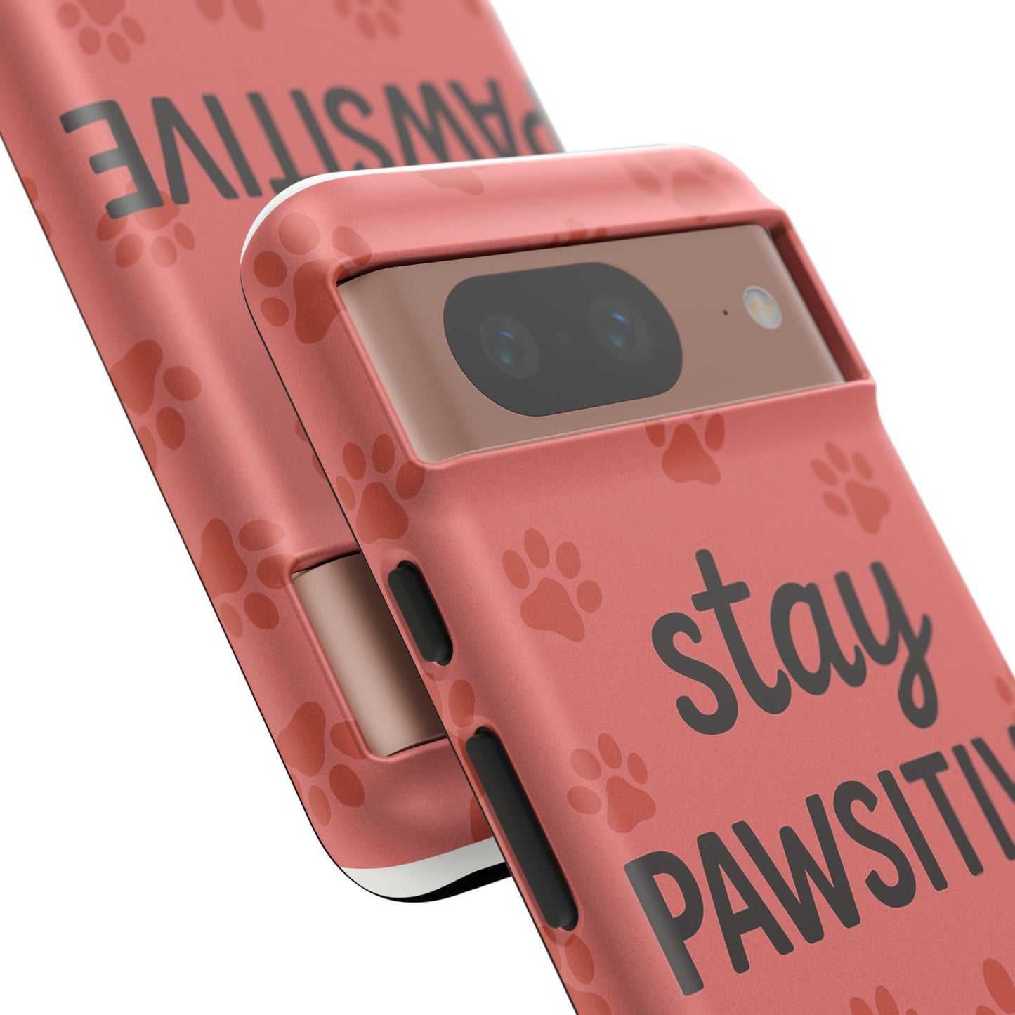 Paw Print Phone Case | Stay Pawsitive | Dog Lover Gift, Pet Owner Accessory, Cute Phone Cover for Dog Moms, Animal Lover Gift