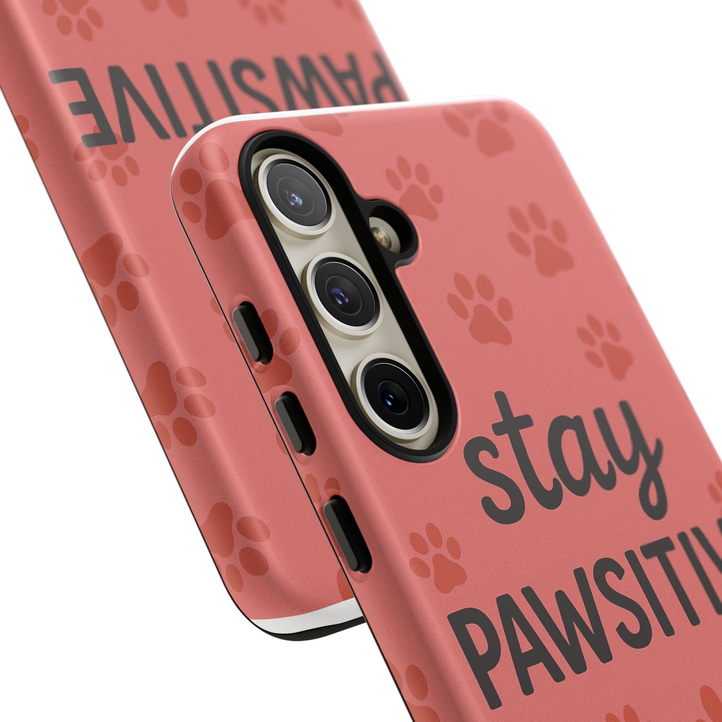 Paw Print Phone Case | Stay Pawsitive | Dog Lover Gift, Pet Owner Accessory, Cute Phone Cover for Dog Moms, Animal Lover Gift