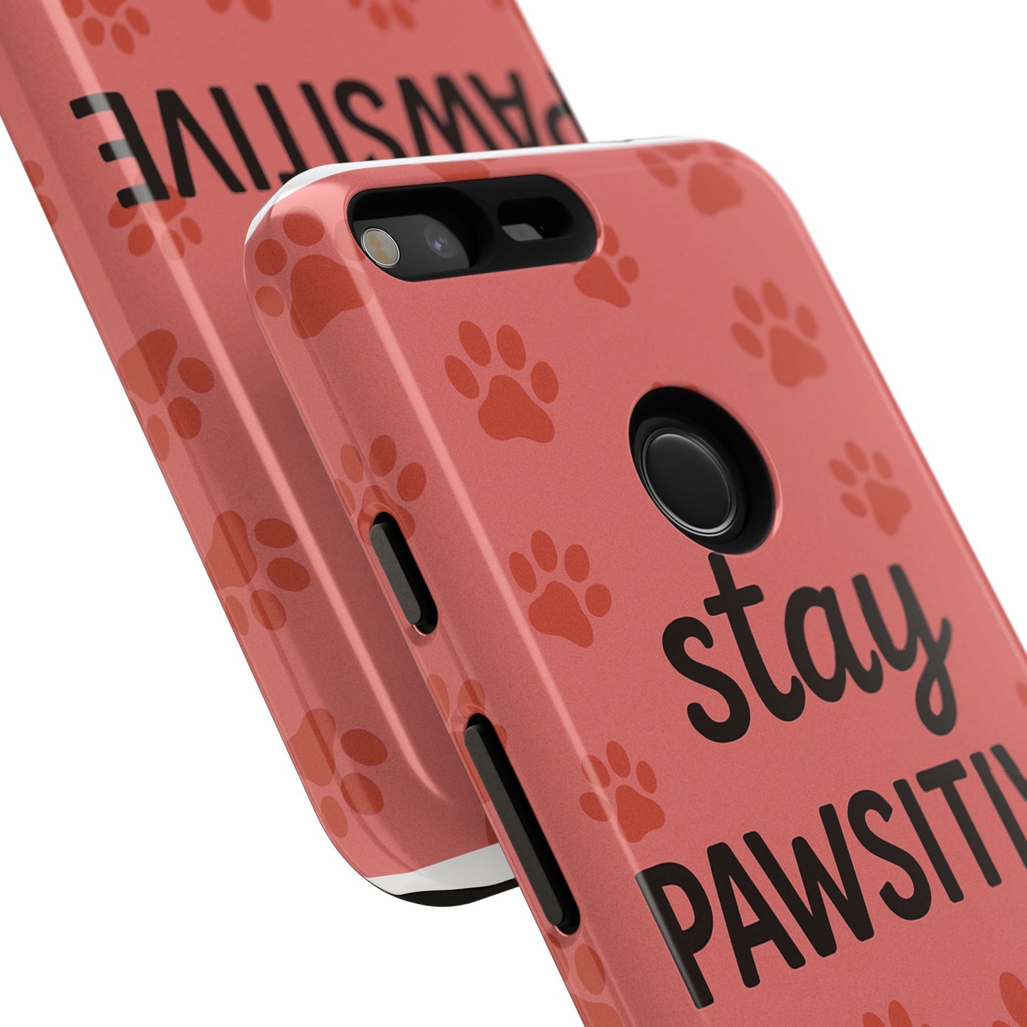 Paw Print Phone Case | Stay Pawsitive | Dog Lover Gift, Pet Owner Accessory, Cute Phone Cover for Dog Moms, Animal Lover Gift