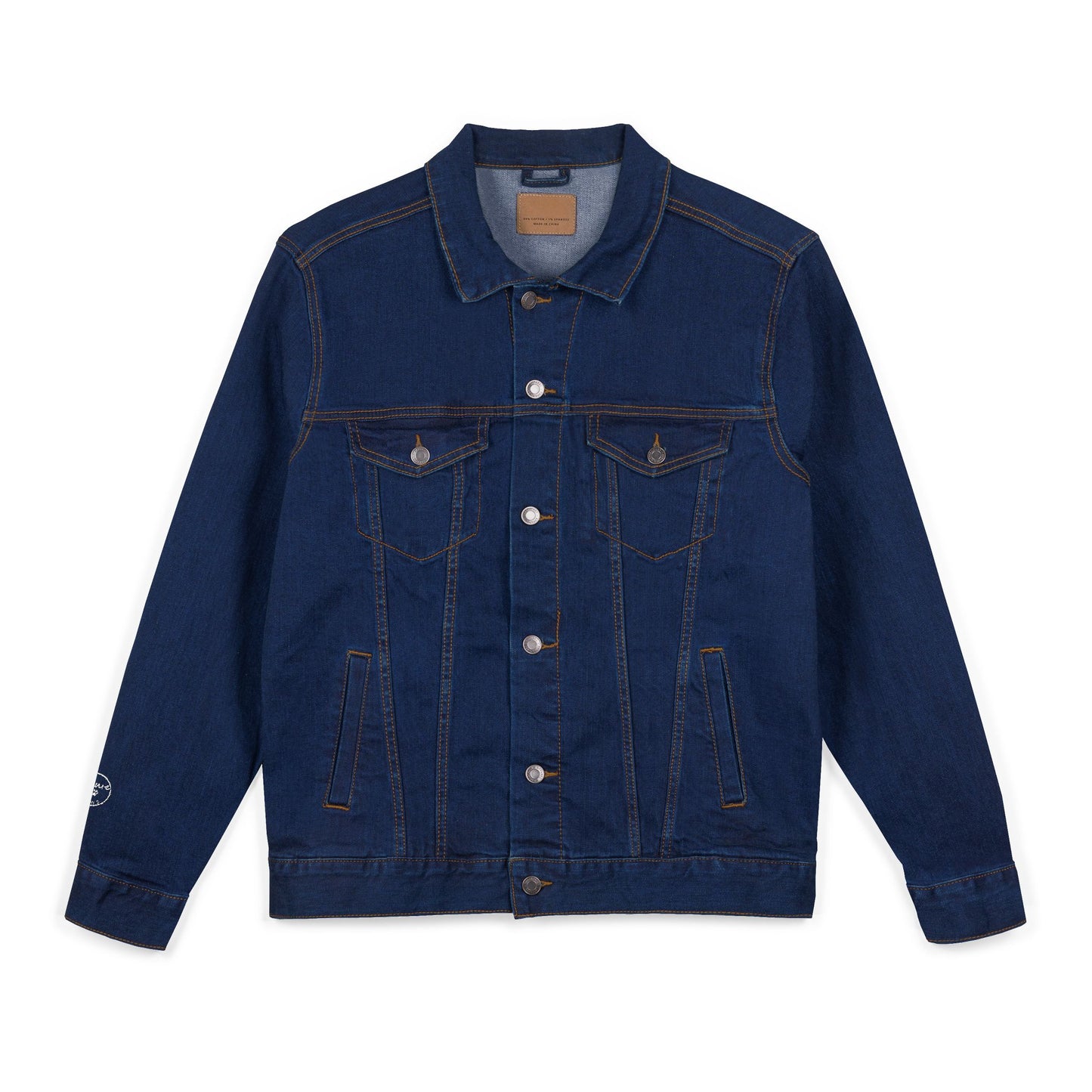 Embroidered Denim Jacket - Neutral Unisex Pawefct Day Design / Jeansjacke