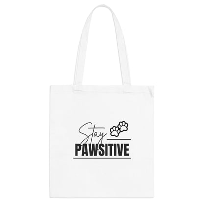 Pawsitive Vibes Tote Bag - Perfect for Pet Lovers, Eco-Friendly, Gift for Dog Owners, Shopping, Everyday Use