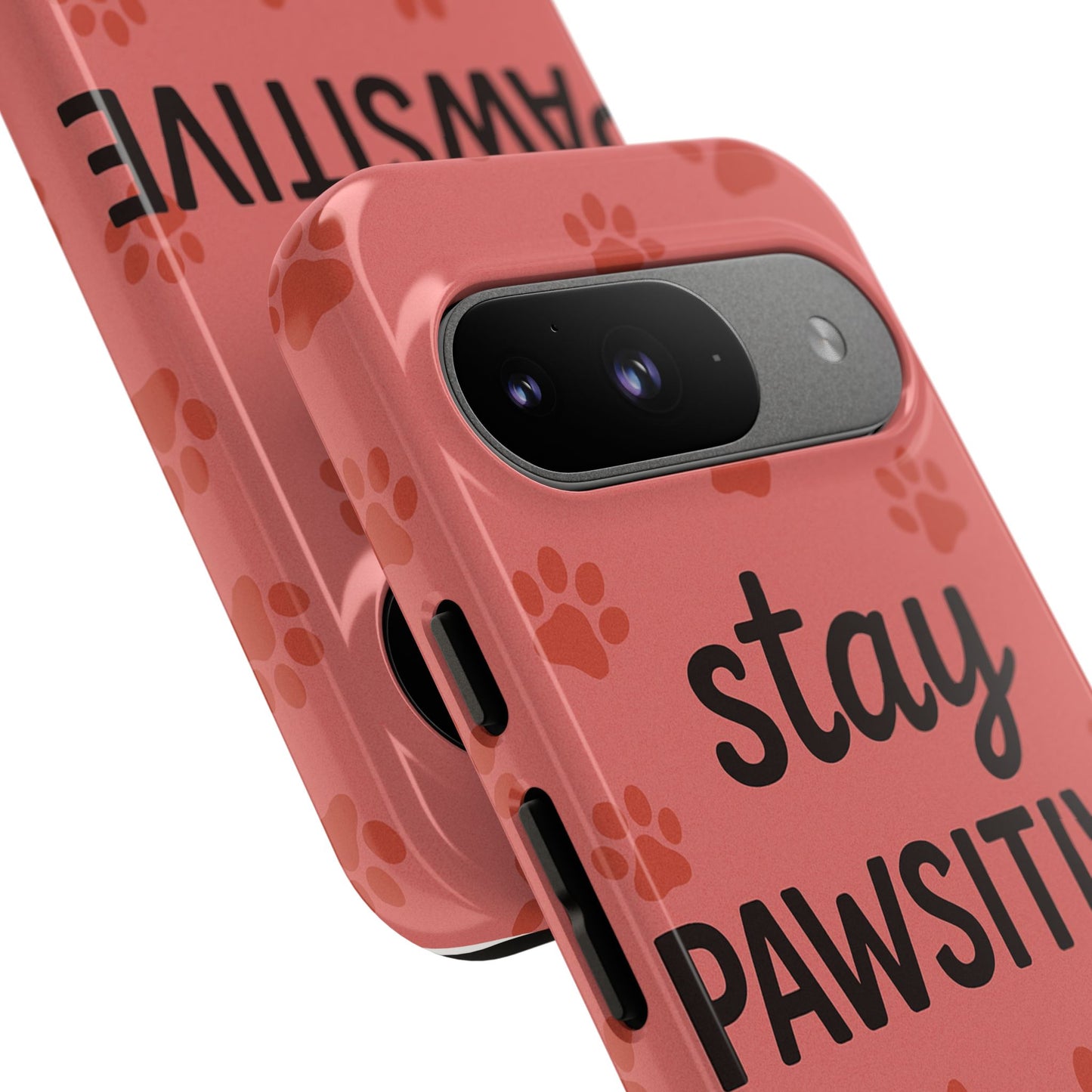Paw Print Phone Case | Stay Pawsitive | Dog Lover Gift, Pet Owner Accessory, Cute Phone Cover for Dog Moms, Animal Lover Gift