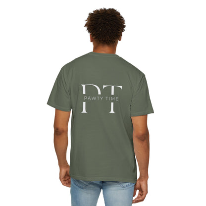 Pawty Time T-shirt for Men - Unisex Garment-Dyed Shirt from PurePaws