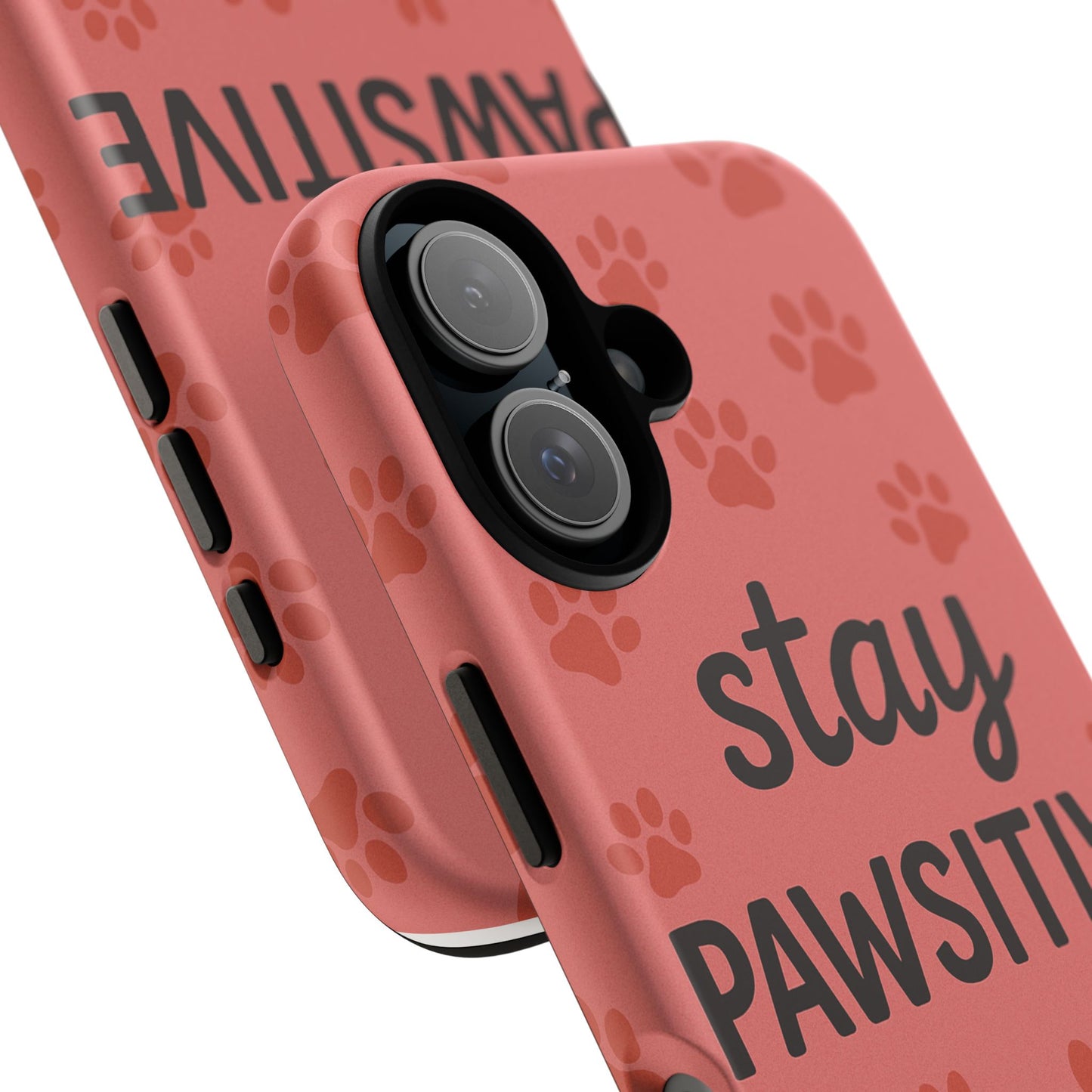 Paw Print Phone Case | Stay Pawsitive | Dog Lover Gift, Pet Owner Accessory, Cute Phone Cover for Dog Moms, Animal Lover Gift
