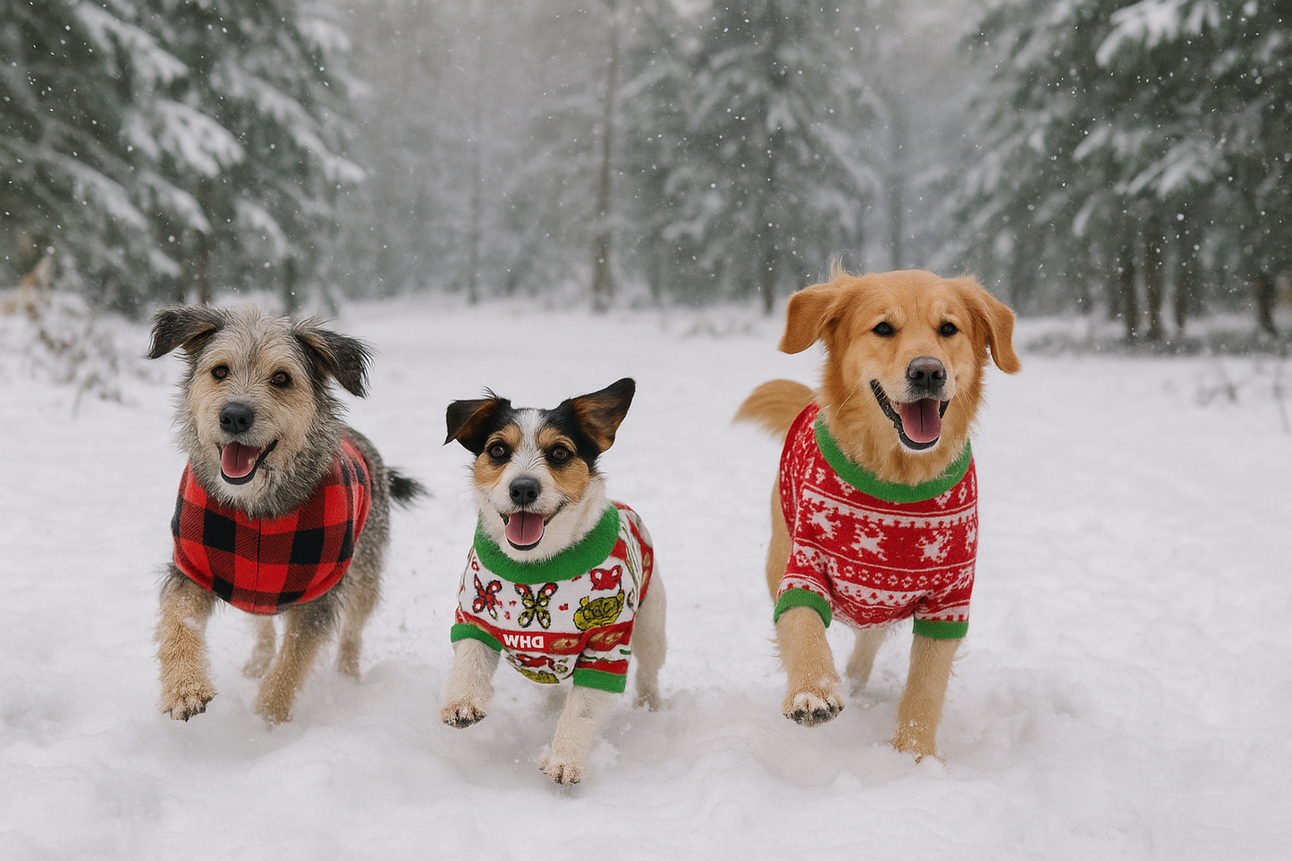 Christmas Dog Clothes Warm Fleece from PurePaws